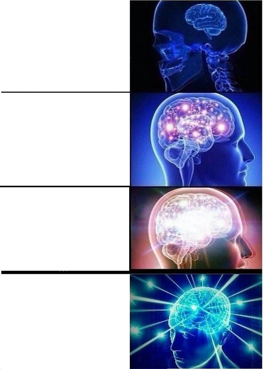 Expanding Brain meme about Lion Pose