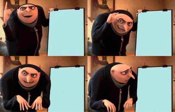 Gru's Plan meme about Lion Pose